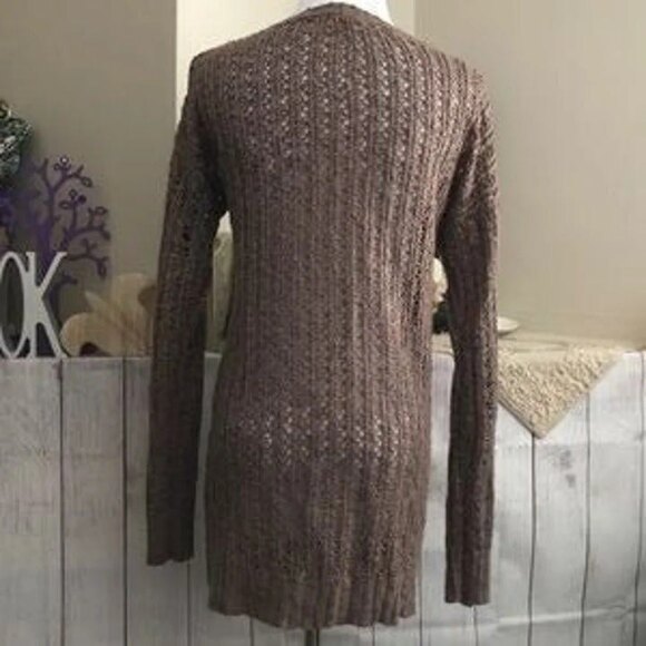 Pink Rose sz M Loose Knit Sweater Taupe Mauve - Picture 4 of 10